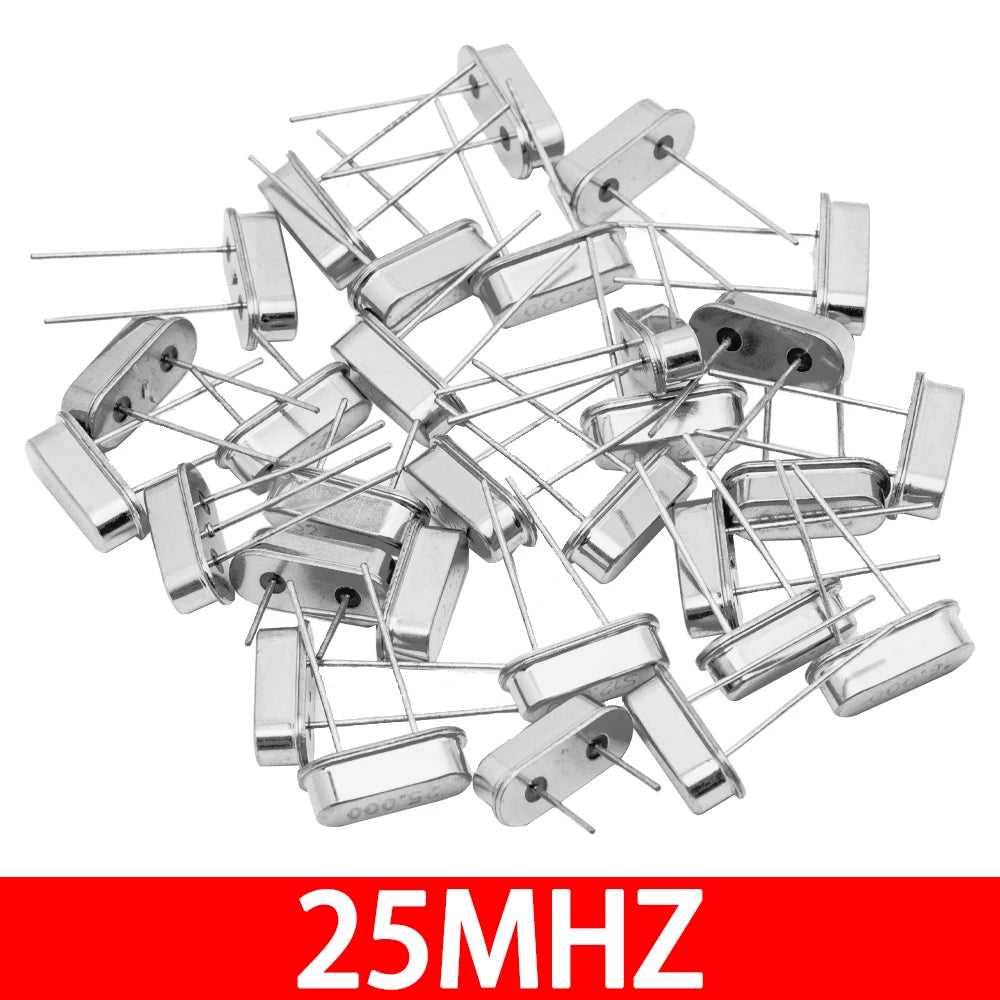 10PCS Hc-49s Crystal Oscillator Electronic Kit Resonator Ceramic Quartz Resonator Hc-49 Dip 32.768k 4 8 12 16 20 25 Mhz