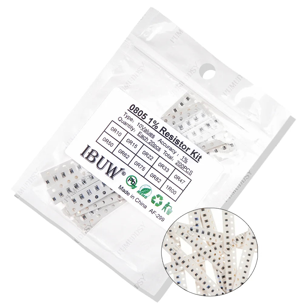 200pcs 660pcs 720pcs 4000pcs 0402 0603 0805 1206 1210 2512 smd resistor kit igmopnrq assorted kit 10k 100k 1k 1r 100r 220r 1% 5%