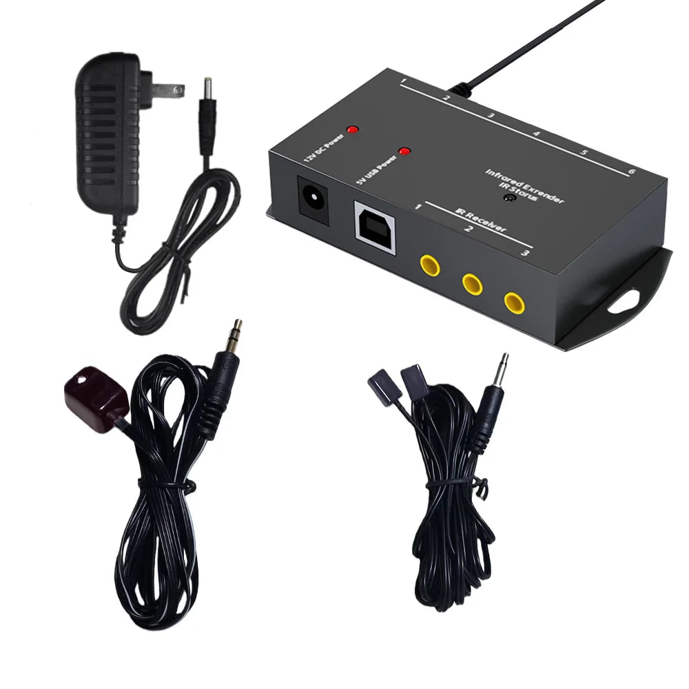 Infrared Repeater Extender Kit, Hidden IR Remote Extender Set, Suitable for Remote Control Extender Kit of Infrared Devices-LD