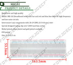3.3V/5V MB102 Breadboard power module+MB-102 830 points Prototype Bread board for arduino kit +65pcs / 140pcs jumper cable wires