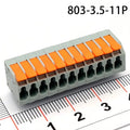 50Pcs/100PCS PCB terminal block DA803 2601 1.5 mm² spacing 3.5 mm pitch gray 2601-1102 3 4 5 6
