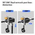 1pc RJ45 Male Aviation Plug Waterproof Connector Network Adapter Ethernet Network Converter Panel Mount Straight Adapter