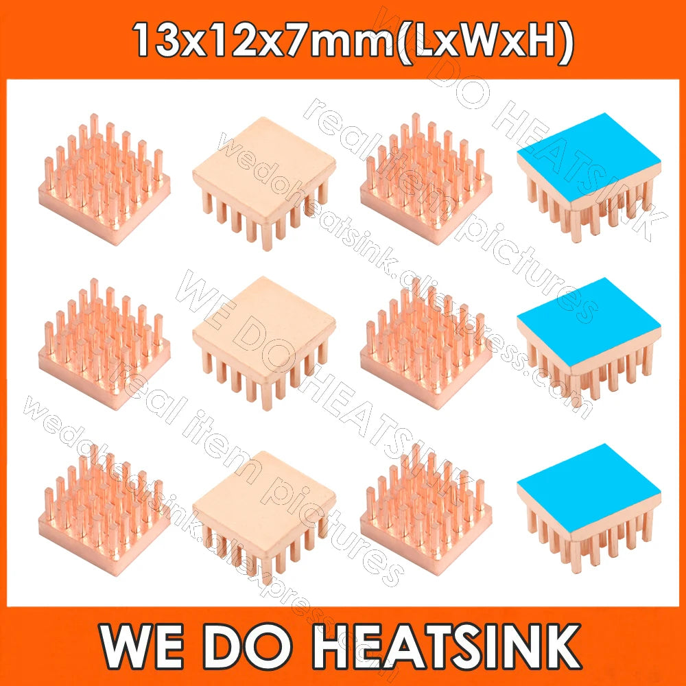WE DO HEATSINK Small Tiny Useful Pure Copper Heat Sink Without or With Thermal Pad For Raspberry Pi Banana Pi IC Chipset Package