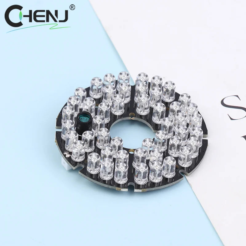 48pcs-LED 850NM Illuminator IR Infrared Board Night Vision Light Lamp For 50 CCTV Surveillance Camera Housing Diameter 60MM