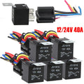 80A/60A 50A/30A 12V Waterproof Automotive Relay With Socket 5-Pin Relay Switch For Marine Automotive Fan Multi-purpose Relay Kit