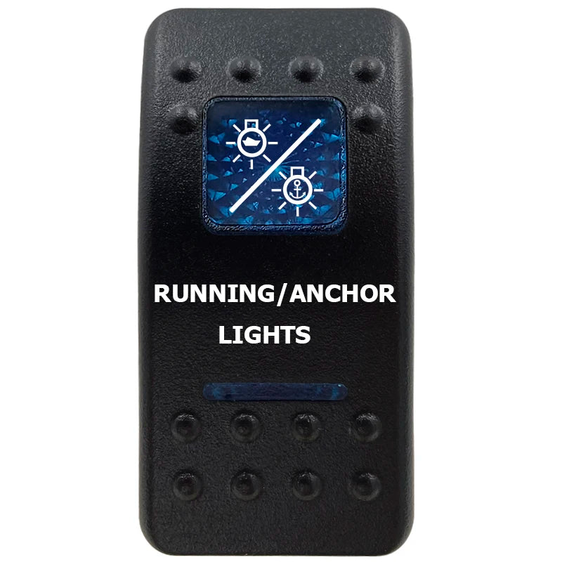 12V Marine Grade Rocker Switch SPST/ON OFF, DPDT/(ON) OFF (ON) Blue Led Light Bar for Carling ARB NARVA Replace Waterproof IP66