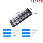 10PCS TB-1503/TB-1506 15A TB-2503/TB2506 600V 15A Dual Row Strip Screw Terminal Block wire Fixed Wiring Board connector