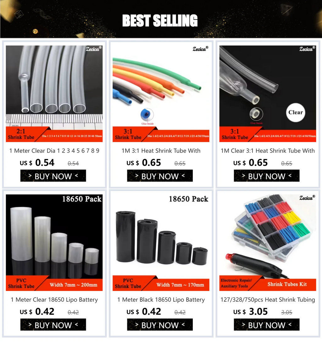 1-10Meter Clear Dia1 2 3 4 5 6 7 8 9 10 12 14 16 20 25 30 40 50mm Heat Shrink Tube 2:1 Polyolefin Thermal Cable Sleeve Insulated