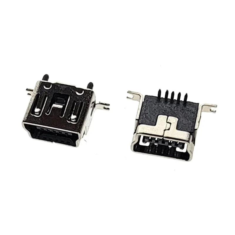 10Pieces 9Types Mini USB Connector B Type USB 2.0 Jack 5pin SMT DIP PCB Board Sink 1.7 USB Socket Female Jack 2.0