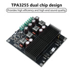 TPA3255 HIFI Dual Core Stereo Amplifier Board 2 Channel 600W+600W Class D Digital Power Amplifier TL072 OP AMP
