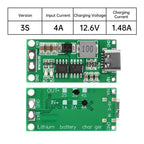 Type-C BMS 2S 3S 4S 1A 2A 4A 18650 Lithium Battery Charger Board Step-up Boost Module Li-Po Polymer Li-Ion Charger 8.4V 12.6V
