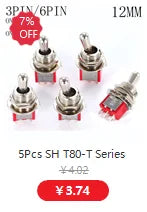 5Pcs ON-OFF-ON  ON-ON3 PIN/6PIN 2/3 Position Mini Latching Toggle Switch AC 125V/6A 250V/3A MTS-102 MTS-103 MTS-202 MTS-203