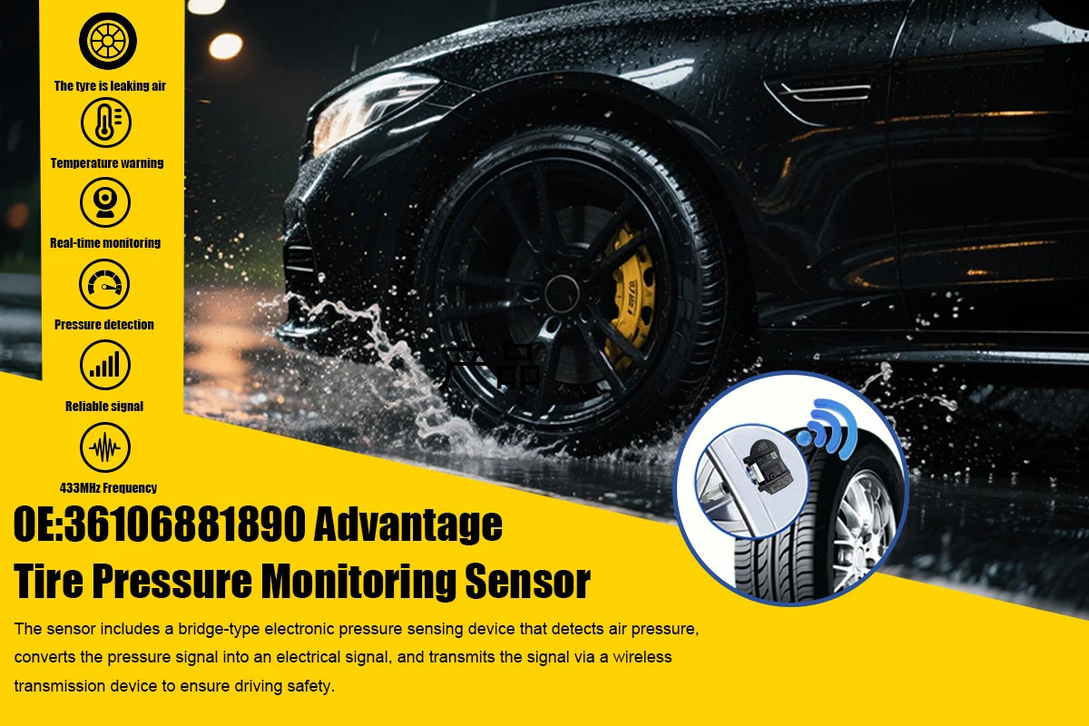 1/4PCS Tire Pressure Monitoring Sensor TPMS 36106881890 For BMW 1/3/4 Series F20 F21 F52 F32 F33 F36 Compatible With 36106856209