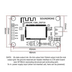 ABKQ-QCC5181/QCC3095 Bluetooth Digital Interface Module Sound Card Ldac Decoding USB To I2S Output Type-C 5VUSB
