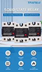 SSR 40DA SSR 25DA 10DA Solid State Relay  DC To AC 4-32VDC Input 24-480VAC Output solid state relay Industrial Single black SSR