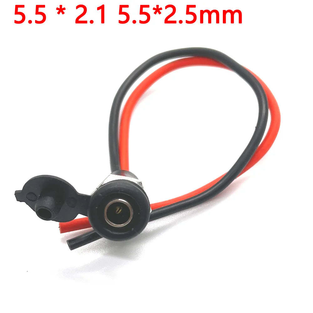 1/3PCS DC 5.5*2.1/5.5*2.5 Power Cable Wire Connector 5521 5525 Charger High Current DC Power Plug Female Socket About 20CM