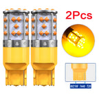 2pcs LED P21W 1156 BA15S PY21W BAU15S 3030 35SMD Bulb Canbus Free T20 7440 W21W Lamp For Car Turn Signal Light Backlight Orange