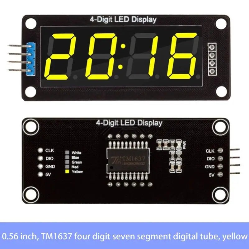 Y-1 Piece 0.56" 4-Digit LED Display Module TM1637 7-Segment Digital Tube for Arduino Electronic Clock Display Board
