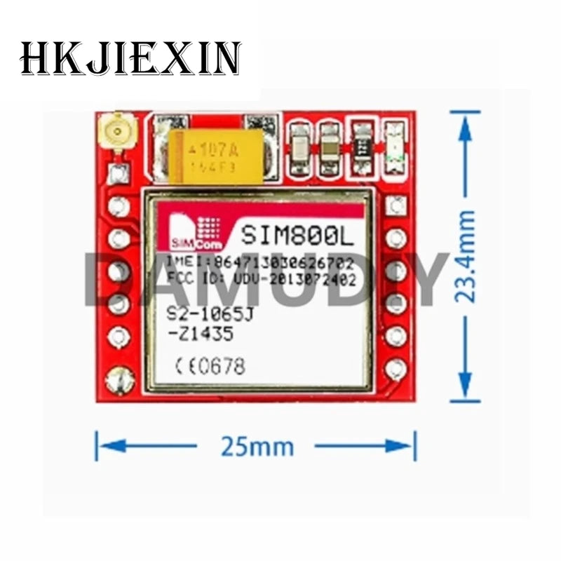 JX 1-10pcs/Smallest SIM800L GPRS GSM Module Kit MicroSIM Card Core BOard Quad-band TTL Serial Port with the antenna