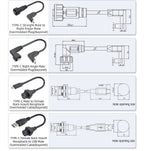 Type-c to USB 3.0 IP67/Ip68 Waterproof Connector Aviation Plug Quick Charge Female to Female Panel Mount PCB Socket FPC Cable