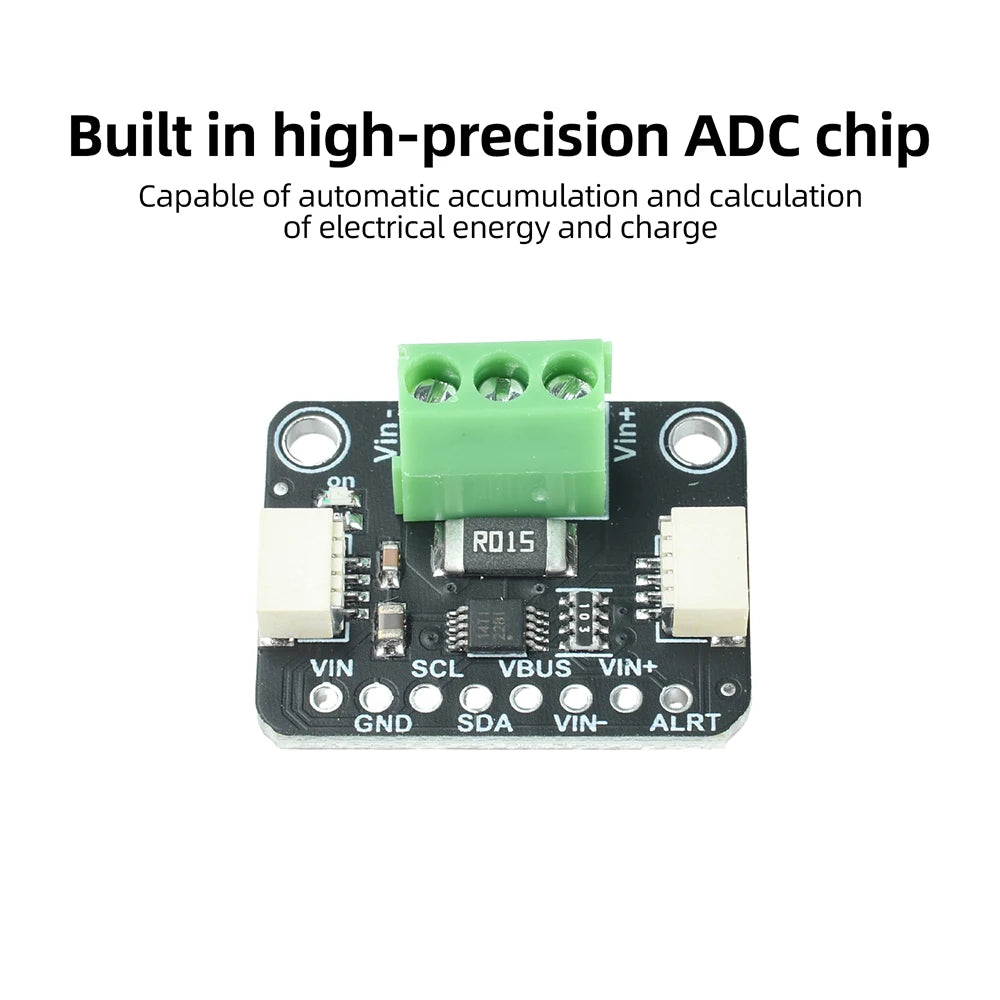 INA228 INA238 INA237 Current Power Monitor Module STEMMA QT Qwiic I2C 85V 20A ADC Energy Accumulation for BMS Solar PV IoT