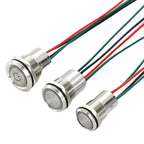 16/19/22mm IP67 Waterproof Metal Push Button Switch 10A High Current LED Light Momentary Latching Outdoor Power Switch Red Green