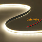 5mm 8mm PCB COB LED Light Strip Free Cut 12V 24V With 2PIN Wire DC Plug 400LEDs/m 3000k 4000k 6000k Flex Lamp 0.5m 1m 5m 10m 20m
