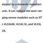 EGBO VL53L0X/VL53L1X Replacement Sensor - 4m ToF Laser Ranging Module with Cover Compatible with Arduino
