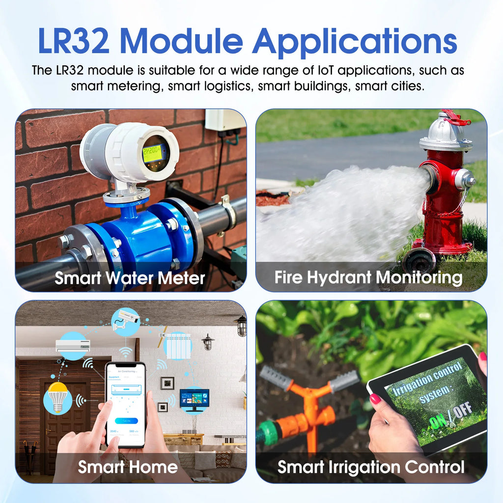 DX-LR32 SX1262 LoRa UART Module AT Command 5KM Range 432-533/850-949MHz No Programming Needed CE FCC Arduino