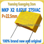 (10 pcs) 275VAC Polypropylene Film Capacitors X2 0.01 0.1 0.15 0.022 0.22 0.33 0.47 0.56 0.68 0.82 1μF 2.2μF Safety Capacitor