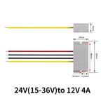 24V to 12V 2A -5A Power Buck Converter Voltage Transformer Waterproof Regulator Reducer Module Power Supply DC Buck Converter
