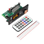 160W Amplifier Bluetooth 5.1 MP3 Decoder Board 2*80W Audio Player 12V DIY MP3 Player Car FM Radio Module TF USB Mic Record Call