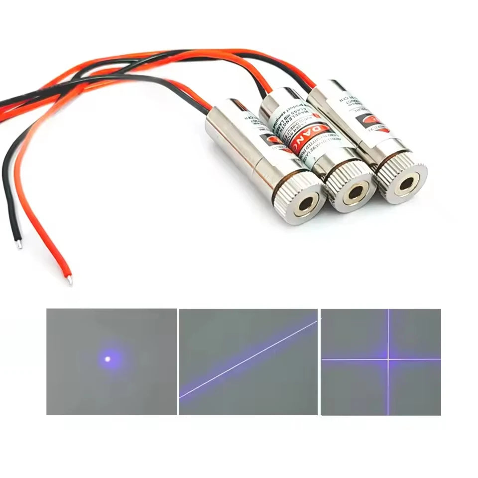 3pcs 405nm 20mW Dot/Line/Cross Focusable Violet/Blue Laser Diode Module 12x35mm Woodwork Locator