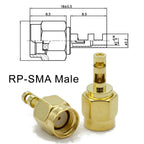2/6pcs SMA Male Female RF Connector RP SMA  Nut Bulkhead Double Sash Casement Window Connector Straight Cable 50 Ohm