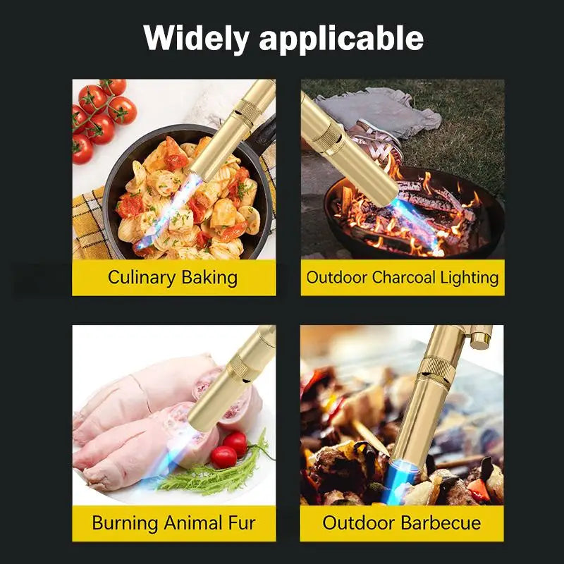 Professional Metal Welding Gas Torch Flame Butane Portable Outdoor BBQ Spray Nozzle Flamethrower Welding Equipment Kitchen
