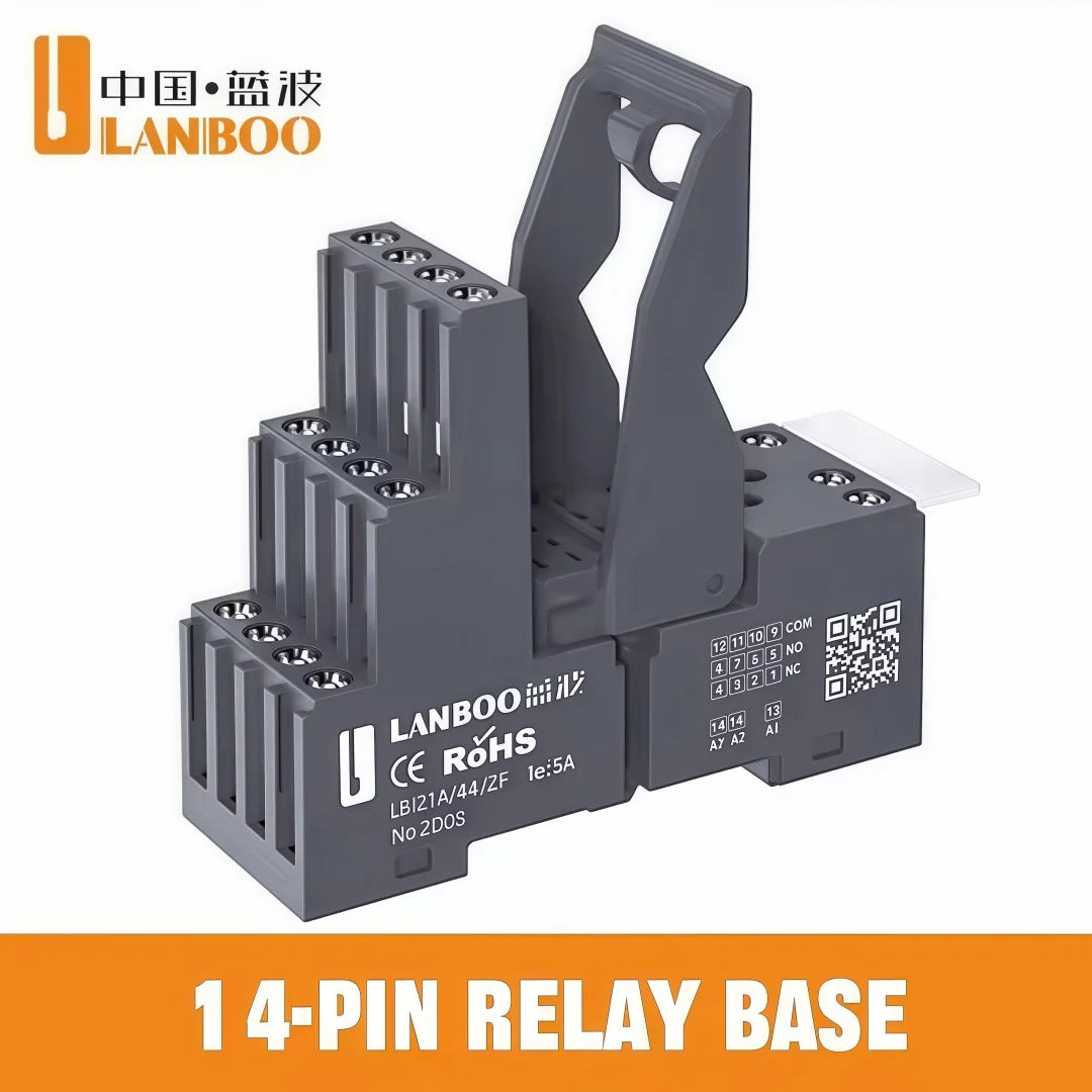 LANBOO Relay 12V 24V/AC 220V AC Voltage Coil High Quality General Purpose Micro Mini Relay with Socket Base 8pin/14pin