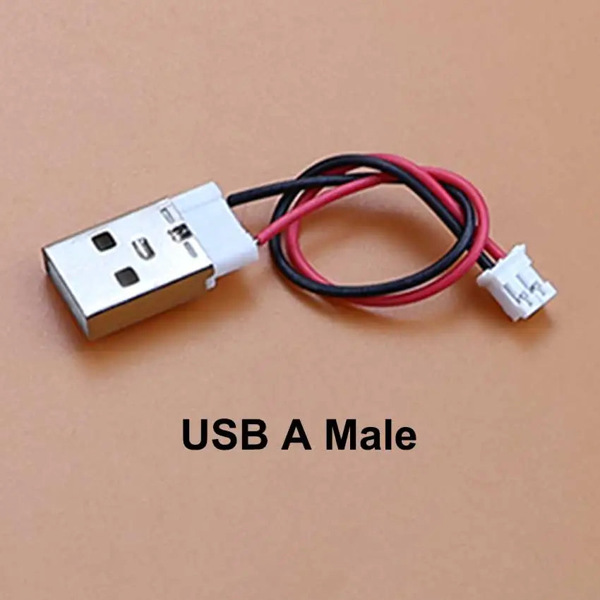 5pcs USB Adapter Cable PH2.0mm Terminal Micro USB Jack Type-C Charging Port 2P Strip Line Of Solder Joint Male Female Connector