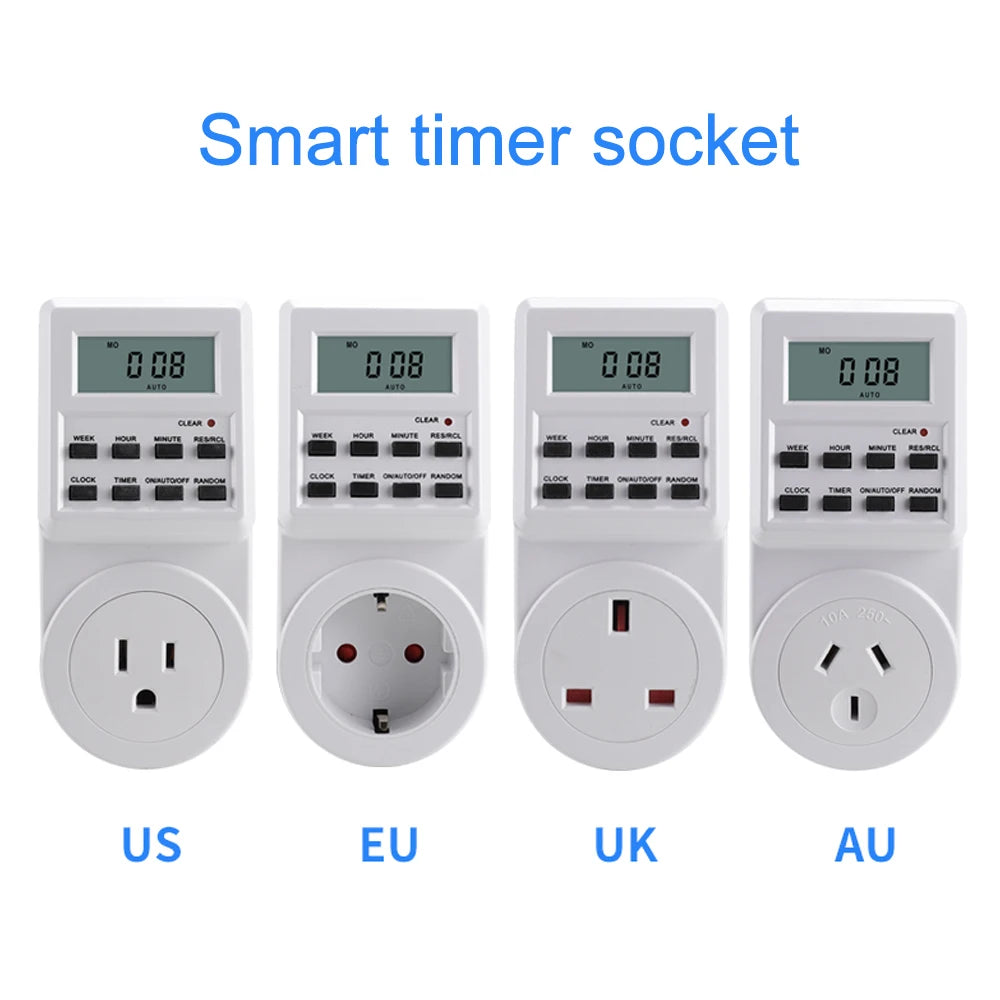 Outlet Timer 24 Hours Programmable and Plug in Timer for Electrical Outlets Indoor Digital Timer for Aquarium Light and Lamp