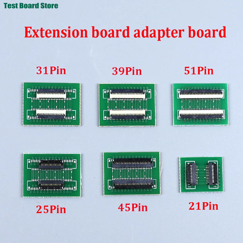 1Pcs FPC FFC Flexible Flat Cable Extension Connection Board 0.3 MM PCB Pitch 21 25 31 39 45 51 PIN Connector FPC Adapter