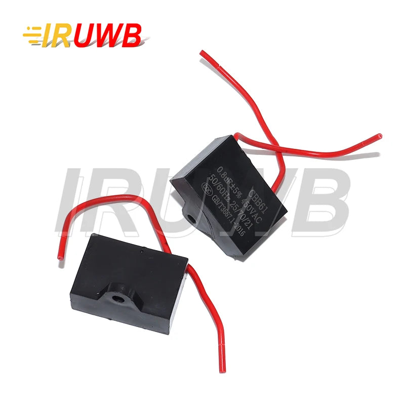 1PCS CBB61 1UF 1.2UF 1.5UF 2UF 2.5UF 3UF 4UF 5UF 6UF 10UF 450V Fan Capacitors Capacitor 450V Fan Starting Capacitor