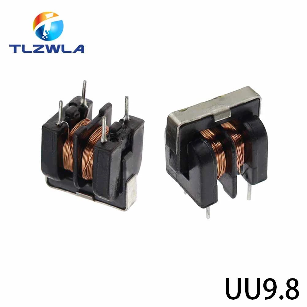 100PCS UU9.8 UF10.5 Common Mode Choke Inductor 10mH 20mH 30mH 40mH 50mH For Filter Pitch