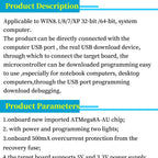 MGQH USBASP USBISP AVR Programmer USB ATMEGA8 ATMEGA128 ATtiny/CAN/PWM 10Pin Wire Module DIY + 10Pin To 6 Pin Adapter Board