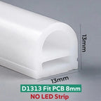 Round Flexible LED Neon Rope Lamp Silicone Tube 180/270/360° Tape Lamp Diffuser For WS2811 WS2815 Outdoor Decor Neon Strip Light