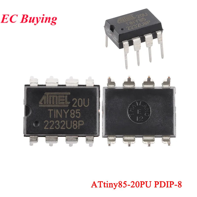 20Pcs/1pc ATTINY85 ATTINY85-20SU ATTINY SOIC-8 8KB 20MHz 8Bit Microcontroller SMD IC Chip ATTINY44A-SSUR ATTINY13A-SSU ATTINY10