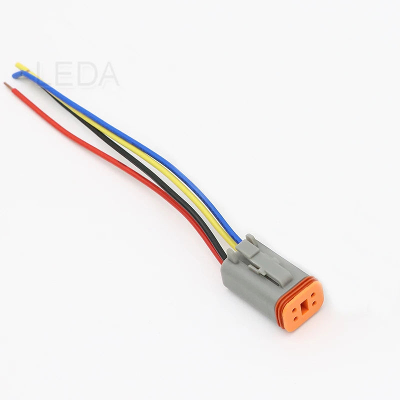 1Pcs DT Waterproof Automotive Connector With 15cm Wiring DT06-2S/DT04-2P 3P 4P 6P 8P 12P Male Female Plug Socket For Automobile