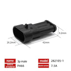 20/50/100Sets 1.5 Series AMP Automobile Connectors 1/2/3/4/5/6 Pin Super Seal Waterproof  Electrical Wire Connector PA66 Nylon