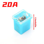 Car Mini Square Fuse 32V 20A-80A Slow Blow Copper Wire Overload Circuit Protection Insert for Car Truck RV Motorcycle Vehicle