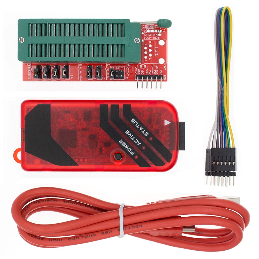 PICKIT3 PIC KIT3 PICKIT 3 Programmer Offline Programming PIC Microcontroller Chip Monopoly+PIC Programmer adapter seat