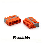 10PCS Electrical Quick Terminal Blocks Lever Universal Compact Cable LED Wire Connectors 1/2/3/4/8/10 Pins Plugable Spliceable