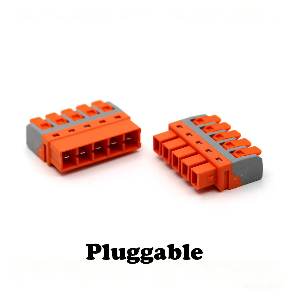 10PCS Electrical Quick Terminal Blocks Lever Universal Compact Cable LED Wire Connectors 1/2/3/4/8/10 Pins Plugable Spliceable